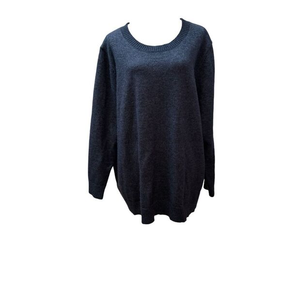 NWT‎ Bloom Chic Navy Crewneck  Preppy Heritage Tunic Sweater Size 20-24 - Picture 1 of 7